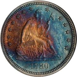1880 Liberty Seated 25C NGC Proof 67*