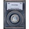 Image 3 : 1881 Liberty Seated 25C PCGS Proof 61