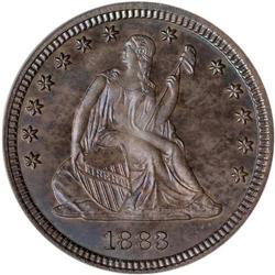 1883 Liberty Seated 25C PCGS Proof 64