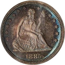 1885 Liberty Seated 25C NGC Proof 65
