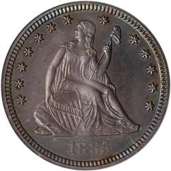 1885 Liberty Seated 25C PCGS Proof 65