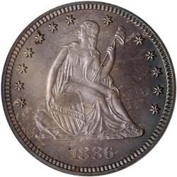 1886 Liberty Seated 25C PCGS Proof 65