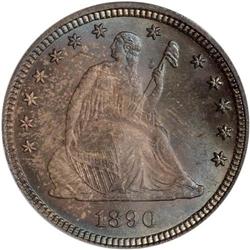 1890 Liberty Seated 25C PCGS MS65