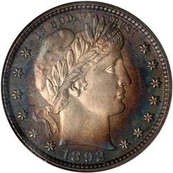 1892 Barber 25C NGC Proof 66