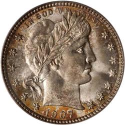 1907-O Barber 25C PCGS MS66