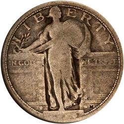 1916 Liberty Standing Quarter Dollar NGC G6