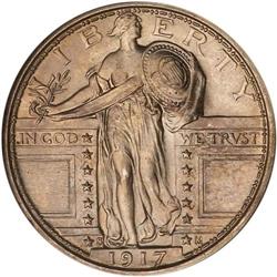 1917-S Liberty Standing 25C. Type 1 NGC MS64 FH