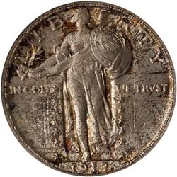 1917-D Liberty Standing 25C. Type 2 PCGS MS66