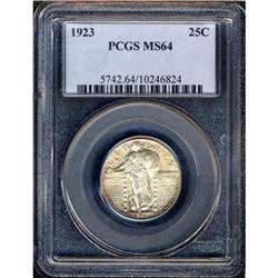 1923 Liberty Standing 25C PCGS MS64