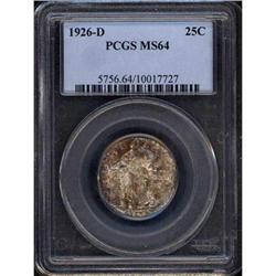 1926-D Liberty Standing 25C PCGS MS64