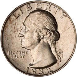 1932-S Washington 25C PCGS MS64