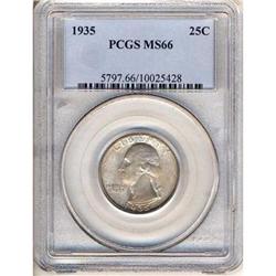 1935 Washington Quarter Dollar. PCGS MS66