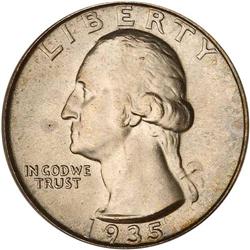 1935-S Washington 25C PCGS MS66