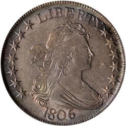 1806 Bust 50C. Pointed 6, Stem 0-120a ICG AU50