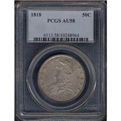 1818 Bust 50C PCGS AU58