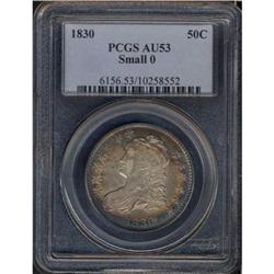 1830 Bust 50C. Sm 0 PCGS AU53