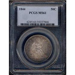 1844 Liberty Seated 50C PCGS MS61