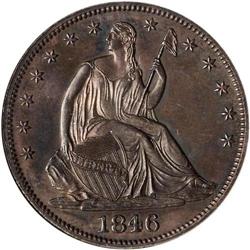 1846 Liberty Seated 50C. Med Date NGC Proof 63