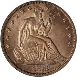 1873-CC Liberty Seated 50C. No Arrows NGC MS63