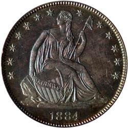 1884 Liberty Seated 50C PCGS Proof 64