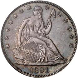 1891 Liberty Seated 50C PCGS Proof 64