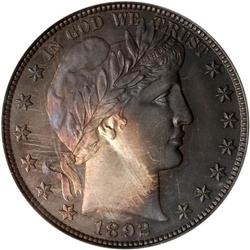 1892 Barber 50C PCGS PR66