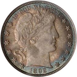 1892 Barber 50C PCGS MS66