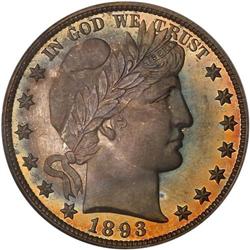 1893 Barber 50C PCGS Proof 67 Ex. Friend
