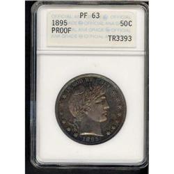 1895 Barber 50C ANACS Proof 63