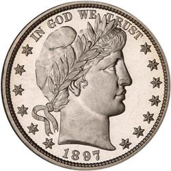 1897 Barber 50C NGC PF68* Cameo Ex. Friend