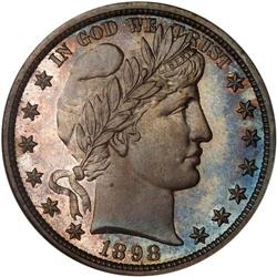 1898 Barber 50C NGC PF66 Ex. Friend