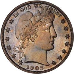 1905 Barber 50C NGC Proof 67 Ex. Friend