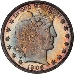 1906 Barber 50C NGC Proof 67 Ex. Friend