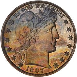 1907 Barber 50C PCGS Proof 68 Ex. Friend