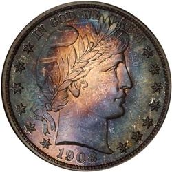 1908 Barber 50C NGC Proof 68 Ex. Friend