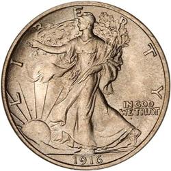 1916 Liberty Walking 50C PCGS MS65