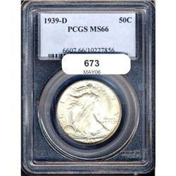 1939-D Liberty Walking 50C PCGS MS66