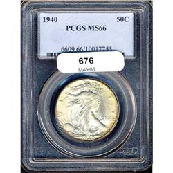1940 Liberty Walking 50C PCGS MS66