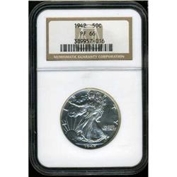 1942 Liberty Walking Half Dollar NGC PF66