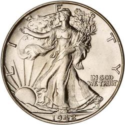 1942-S Liberty Walking Half Dollar PCGS MS66