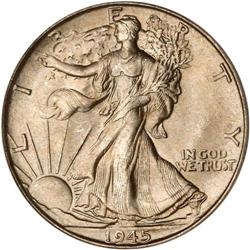 1945-S Liberty Walking Half Dollar PCGS MS66