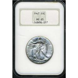 1947 Liberty Walking Half Dollar NGC MS65