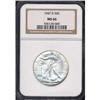 Image 1 : 1947-D Liberty Walking 50C NGC MS66