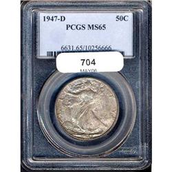 1947-D Liberty Walking 50C PCGS MS65