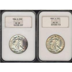 Lot of Two 1946-S Walking Liberty Half Dollars