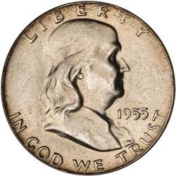 1955 Franklin 50C PCGS MS65