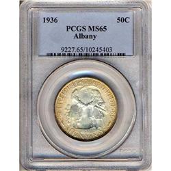 1936 Albany 50C PCGS MS65