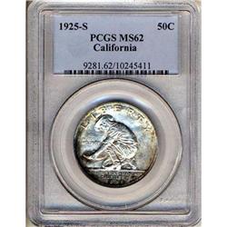 1925-S California 50C PCGS MS62