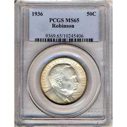 1936 Robinson-Arkansas 50C PCGS MS65