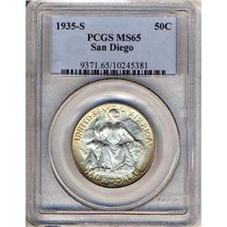 1935-S San Diego 50C PCGS MS65
